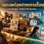 วิวัฒนาการอุตสาหกรรมโฆษณาจากตลาดโบราณ สื่อสิ่งพิมพ์ วิทยุ และโทรทัศน์ สู่การตลาดดิจิทัลและ AI